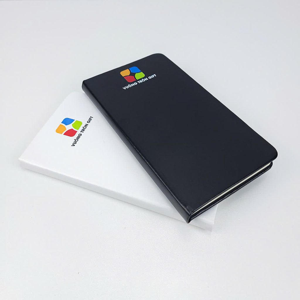 Sổ bìa dán (9*17cm) in logo doanh nghiệp