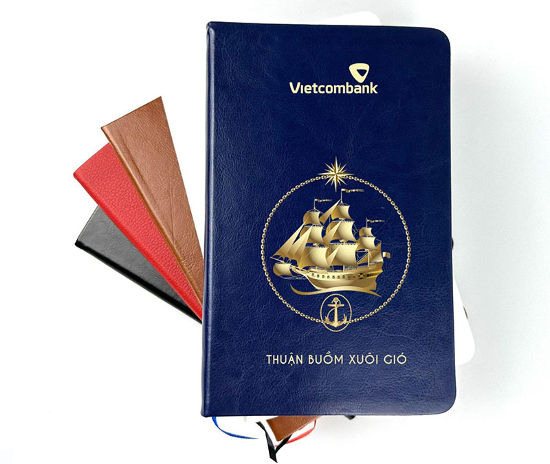 Sổ tay quà tặng bìa dán (13*21cm) in logo doanh nghiệp