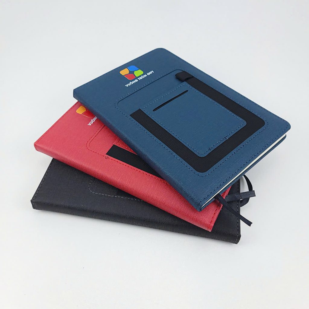 Sổ tay dán gáy A5 in logo số lượng lớn cho doanh nghiệp